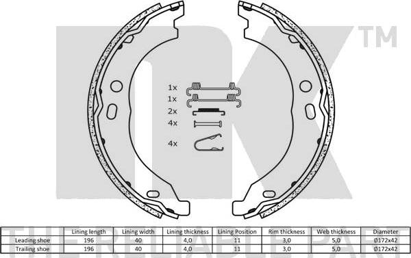 NK 2719754 - Bremsbackensatz parts5.com