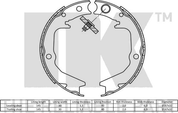 NK 2730674 - Set saboti frana parts5.com