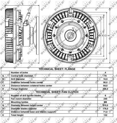 NRF 49001 - Clutch, radiator fan parts5.com