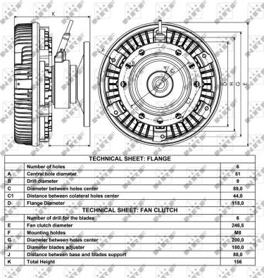 NRF 49007 - Sprzęgło, wentylator chłodzenia parts5.com