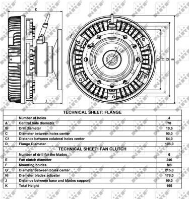 NRF 49019 - Συμπλέκτης, βεντιλατέρ ψυγείου parts5.com