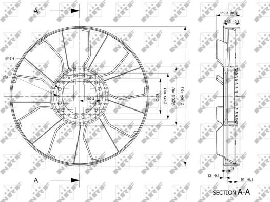 NRF 49843 - Fan Wheel, engine cooling parts5.com