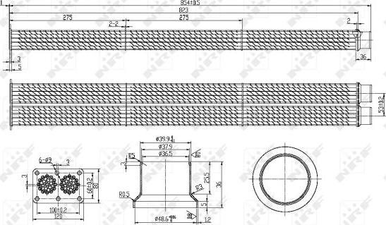 NRF 48101 - Cooler, exhaust gas recirculation parts5.com