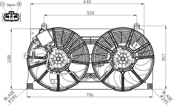 NRF 47943 - Ventilator, radiator parts5.com