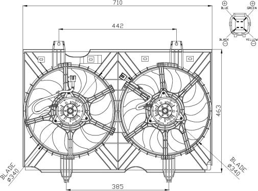 NRF 47942 - Ventilator, radiator parts5.com