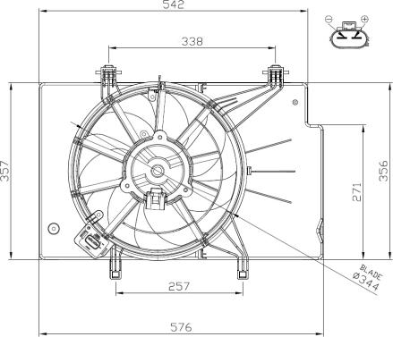 NRF 47957 - Ventilator, radiator parts5.com