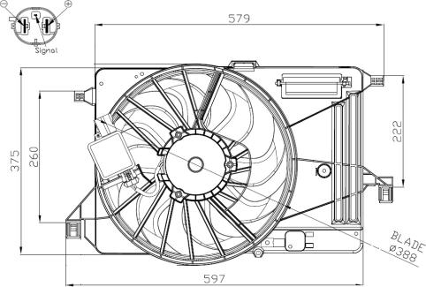 NRF 47964 - Ventilator, radiator parts5.com