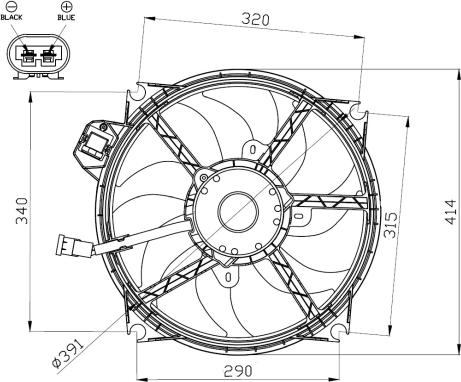 NRF 47965 - Вентилатор, охлаждане на двигателя parts5.com