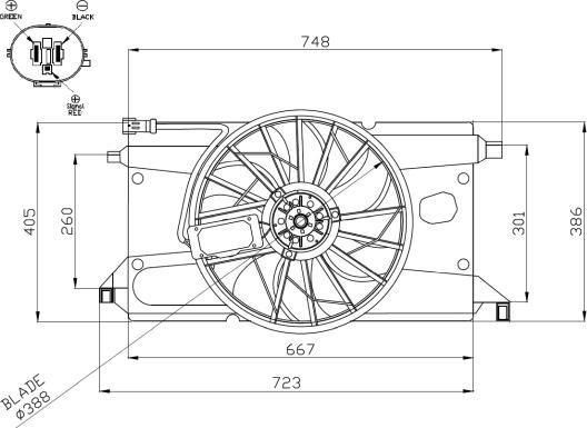 NRF 47961 - Ventilador, refrigeración del motor parts5.com