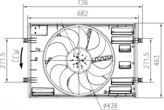 NRF 47916 - Ventilator, hlajenje motorja parts5.com