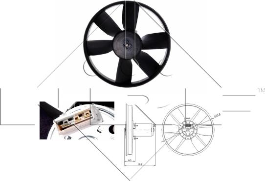 NRF 47401 - Ventilator, radiator parts5.com