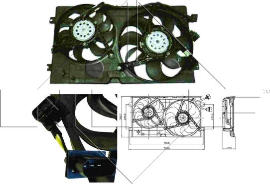 NRF 47403 - Fan, radiator parts5.com