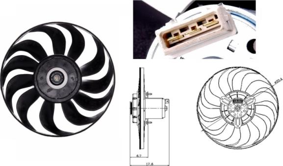 NRF 47641 - Ventilator, radiator parts5.com