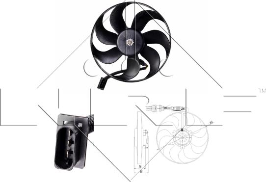 NRF 47064 - Ventilator, radiator parts5.com