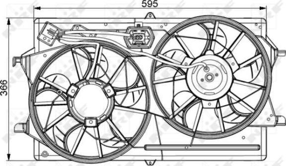 NRF 47061 - Ventilator, radiator parts5.com