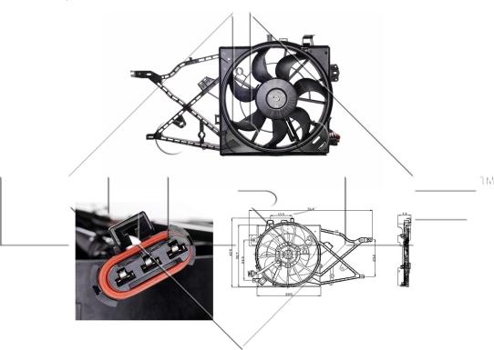 NRF 47014 - Ventilator, radiator parts5.com