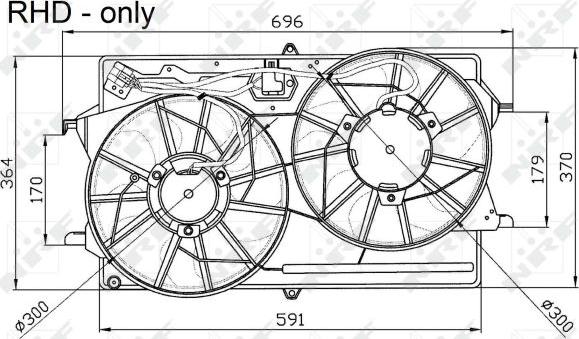 NRF 47033 - Ventilator, radiator parts5.com