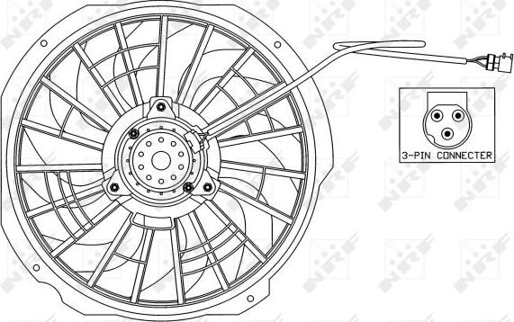 NRF 47025 - Fan, radiator parts5.com