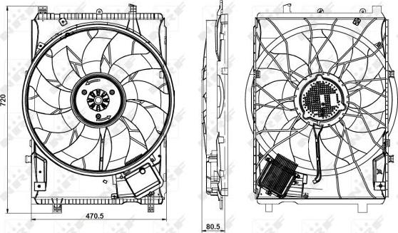 NRF 47853 - Ventilator, hlajenje motorja parts5.com