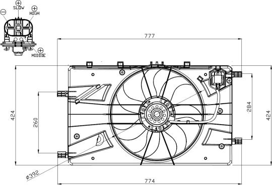 NRF 47878 - Fan, radiator parts5.com