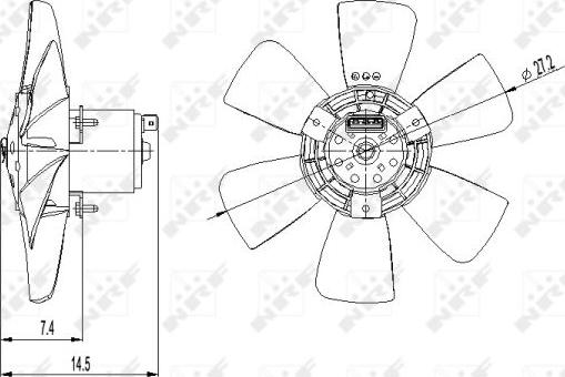 NRF 47390 - Ventilator, radiator parts5.com