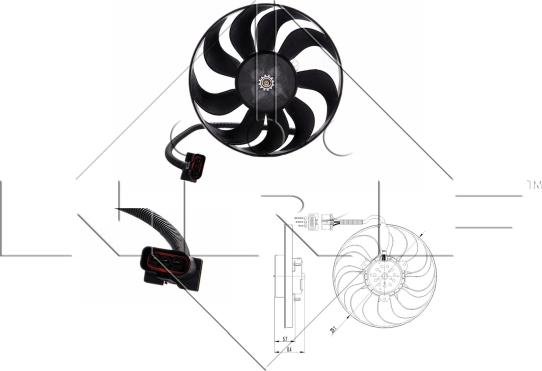 NRF 47398 - Fan, radiator parts5.com