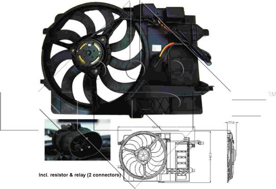 NRF 47302 - Ventilator, radiator parts5.com