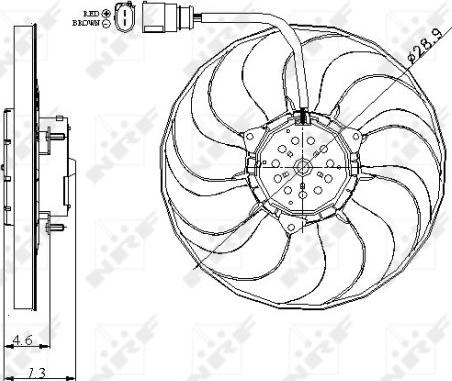 NRF 47381 - Fan, radiator parts5.com
