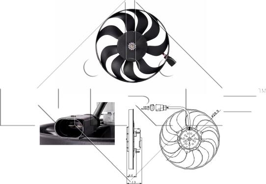 NRF 47381 - Fan, radiator parts5.com