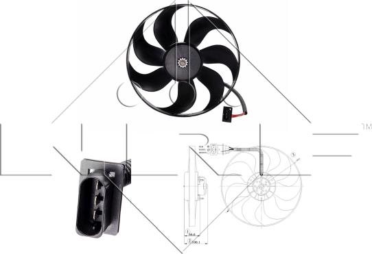 NRF 47204 - Fan, radiator parts5.com