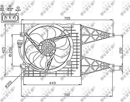 NRF 47744 - Ventilator, radiator parts5.com