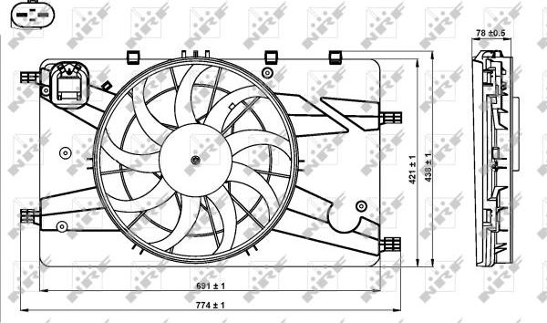 NRF 47757 - Fan, radiator parts5.com