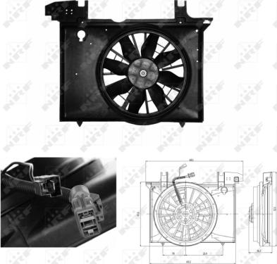 NRF 47703 - Fan, radiator parts5.com