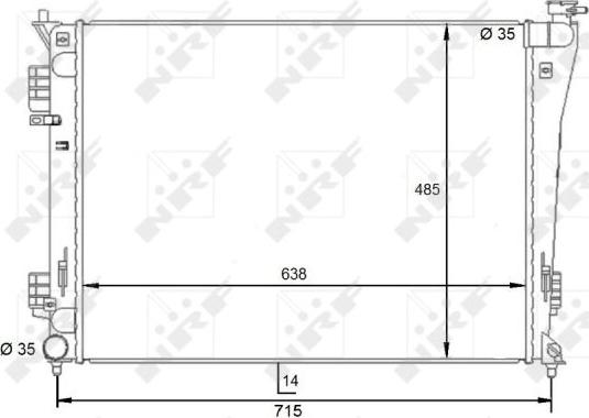 NRF 59092 - Chłodnica, układ chłodzenia silnika parts5.com