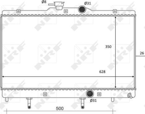 NRF 59078 - Chłodnica, układ chłodzenia silnika parts5.com