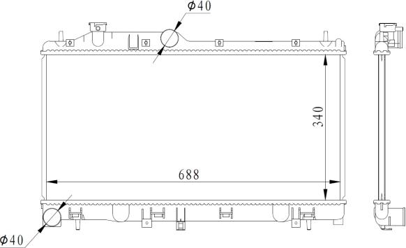 NRF 59116 - Hladnjak, hlađenje motora parts5.com