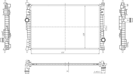 NRF 59302 - Chladič, chlazení motoru parts5.com