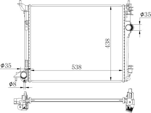 NRF 59270 - Radiator, engine cooling parts5.com