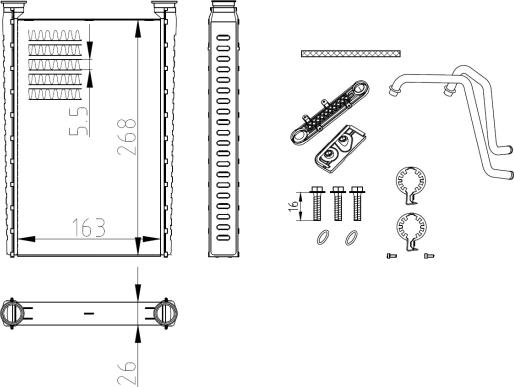 NRF 54417 - Топлообменник, отопление на вътрешното пространство parts5.com