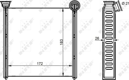 NRF 54342 - Schimbator caldura, incalzire habitaclu parts5.com