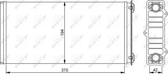 NRF 54254 - Schimbator caldura, incalzire habitaclu parts5.com