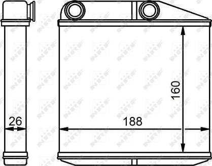 NRF 54213 - Heat Exchanger, interior heating parts5.com