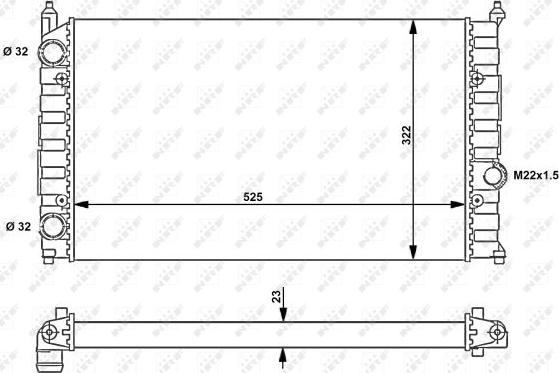 NRF 54707 - Radiator, engine cooling parts5.com