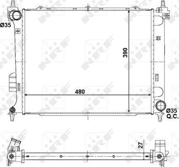 NRF 56057 - Kühler, Motorkühlung parts5.com