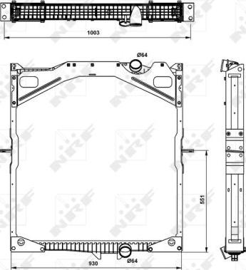 NRF 509702 - Chladič, chlazení motoru parts5.com