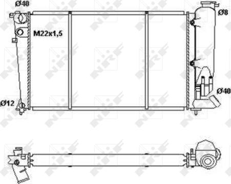 NRF 50414 - Hűtő, motorhűtés parts5.com