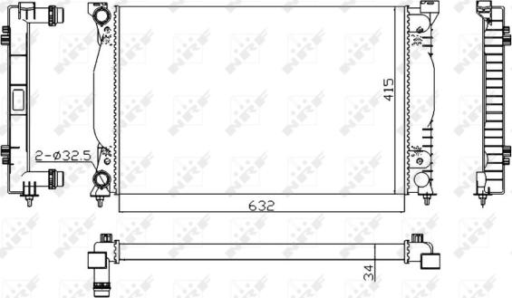 NRF 50539A - Radiateur, refroidissement du moteur parts5.com