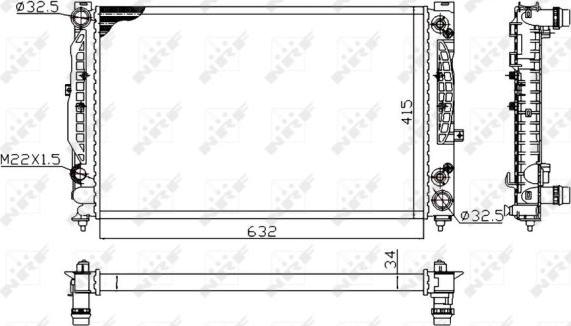 NRF 519504A - Hladnjak, hlađenje motora parts5.com