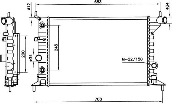 NRF 519516 - Radiator, racire motor parts5.com