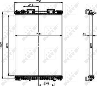 NRF 519537 - Chłodnica, układ chłodzenia silnika parts5.com